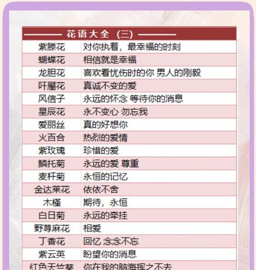 哪种花的花语是纯净可爱？它通常用来表达什么？