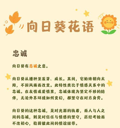 向日葵的花语与什么相似？它传递了怎样的情感？